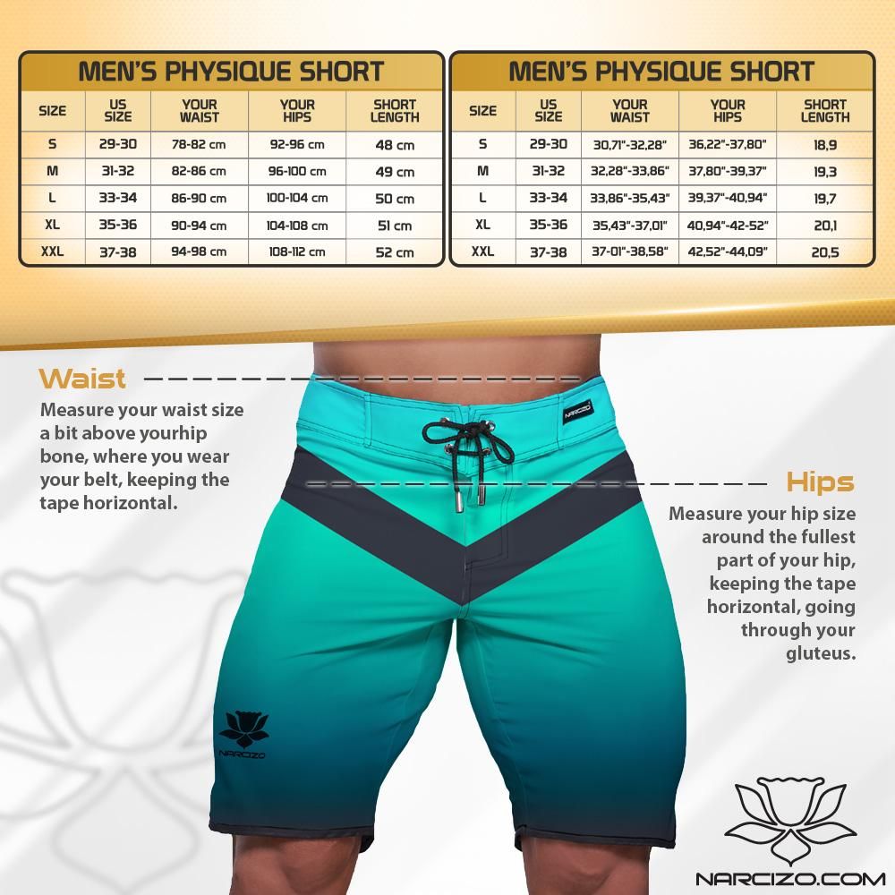 Men's Physique Shorts - Lime (basic)