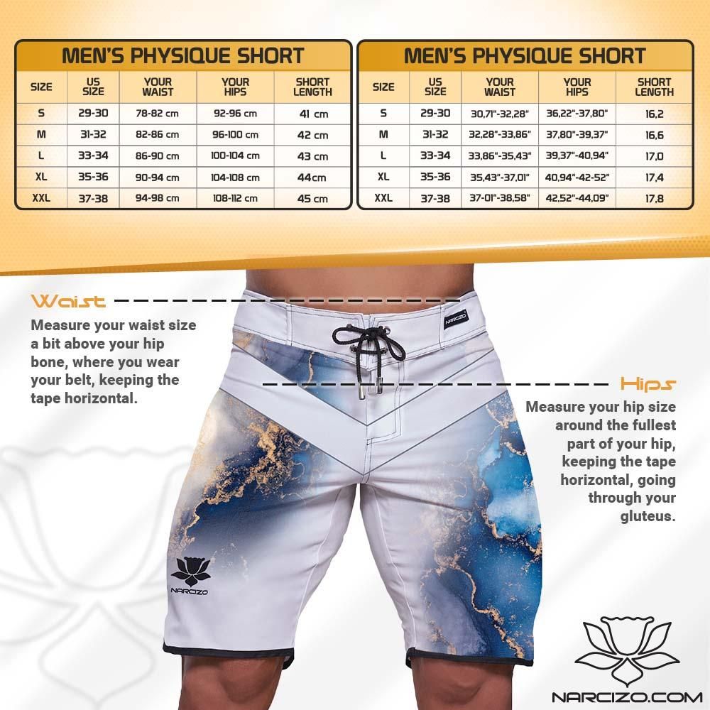  Men's physique board shorts - bodybuilding CUSTOM made shorts  competition physique : Handmade Products